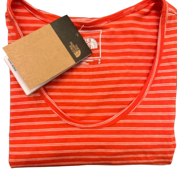 The North Face Womens Terrain Slim Fit striped short sleeved tee size SMALL NWT - Picture 6 of 8
